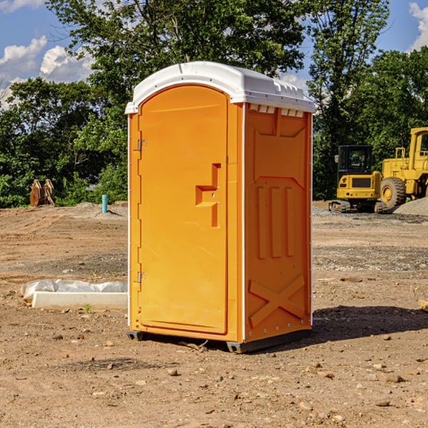 can i customize the exterior of the portable toilets with my event logo or branding in Putnamville